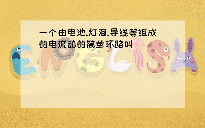 一个由电池.灯泡.导线等组成的电流动的简单环路叫