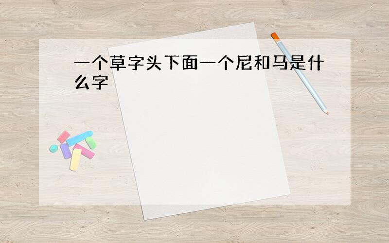 一个草字头下面一个尼和马是什么字