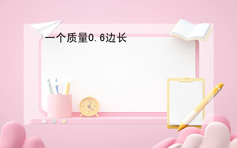 一个质量0.6边长