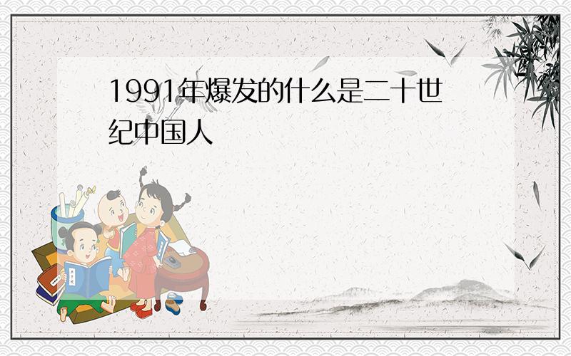 1991年爆发的什么是二十世纪中国人