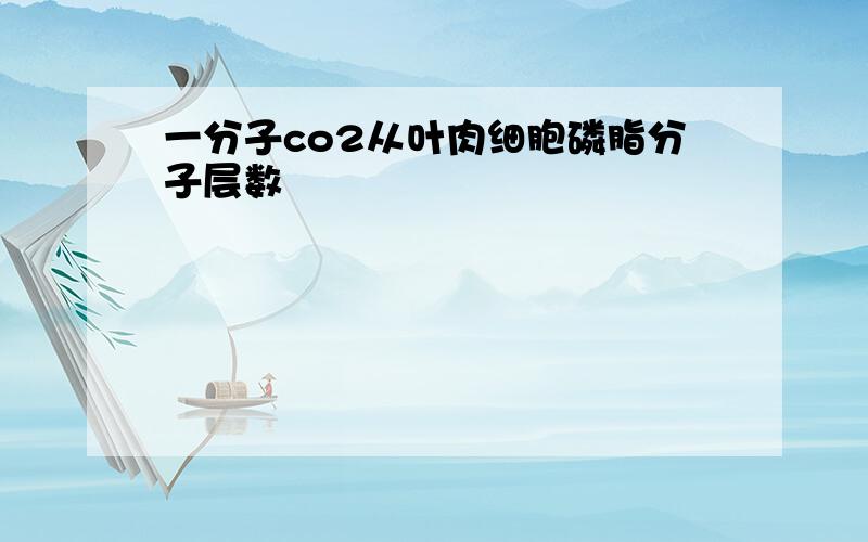 一分子co2从叶肉细胞磷脂分子层数