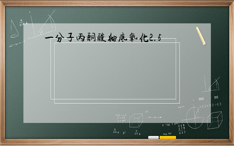 一分子丙酮酸彻底氧化2.5