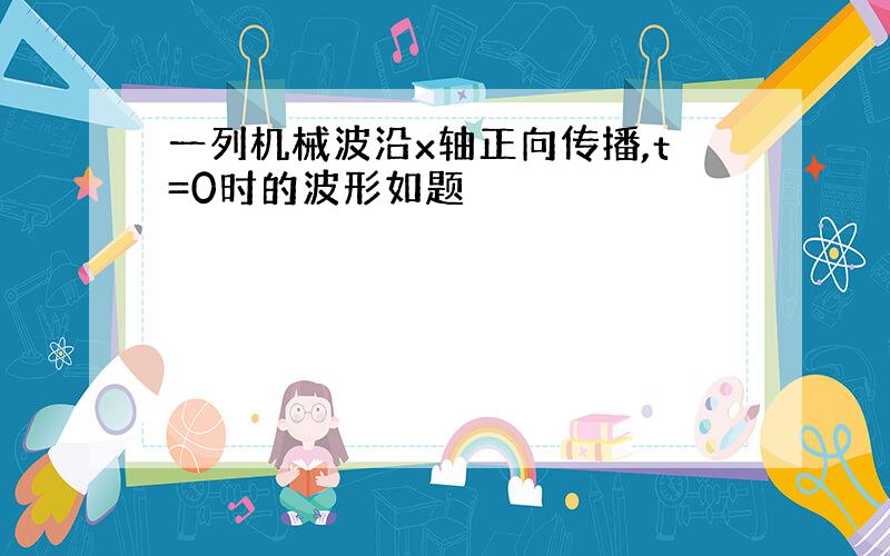 一列机械波沿x轴正向传播,t=0时的波形如题