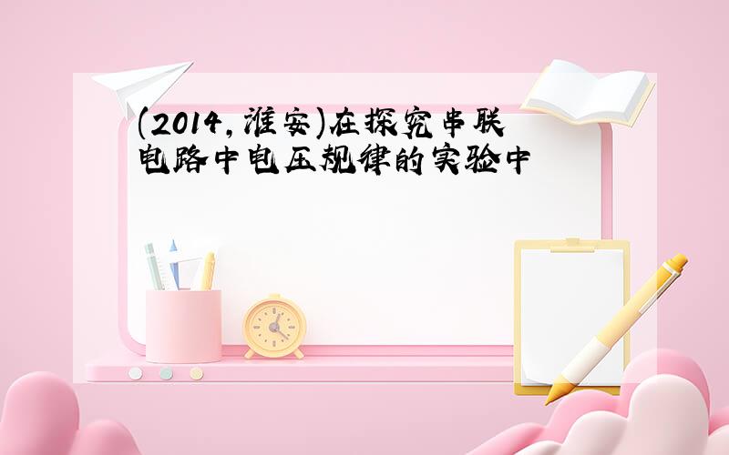 (2014,淮安)在探究串联电路中电压规律的实验中