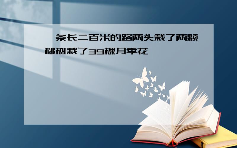 一条长二百米的路两头栽了两颗桃树栽了39棵月季花