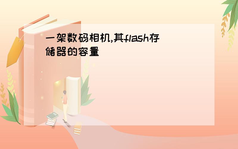 一架数码相机,其flash存储器的容量