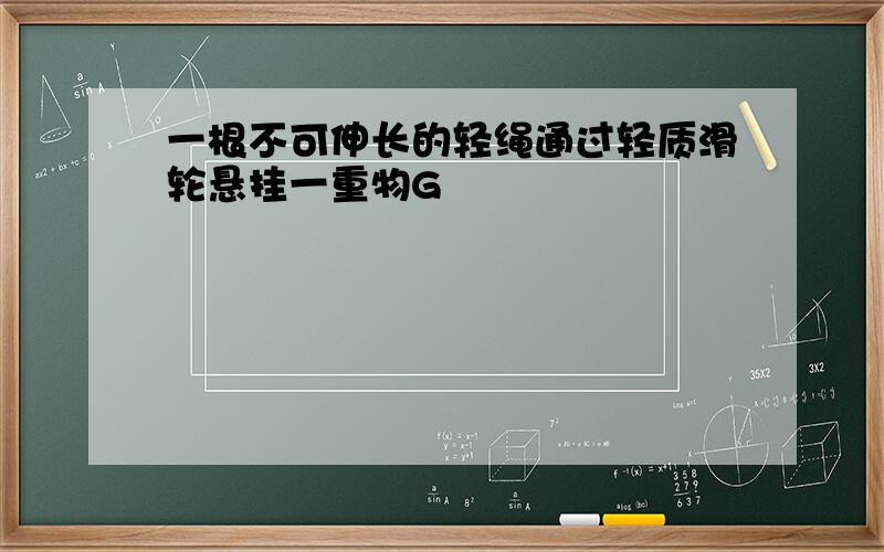 一根不可伸长的轻绳通过轻质滑轮悬挂一重物G