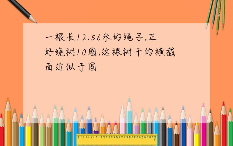 一根长12.56米的绳子,正好绕树10圈,这棵树干的横截面近似于圆