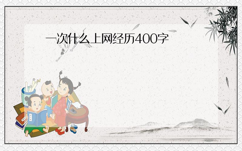 一次什么上网经历400字