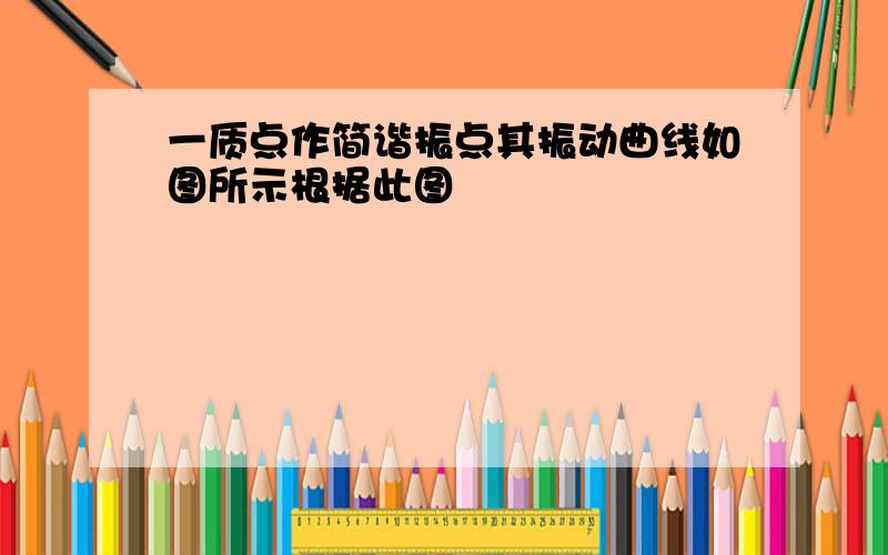 一质点作简谐振点其振动曲线如图所示根据此图