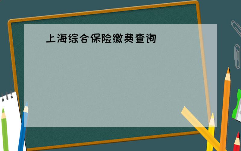 上海综合保险缴费查询