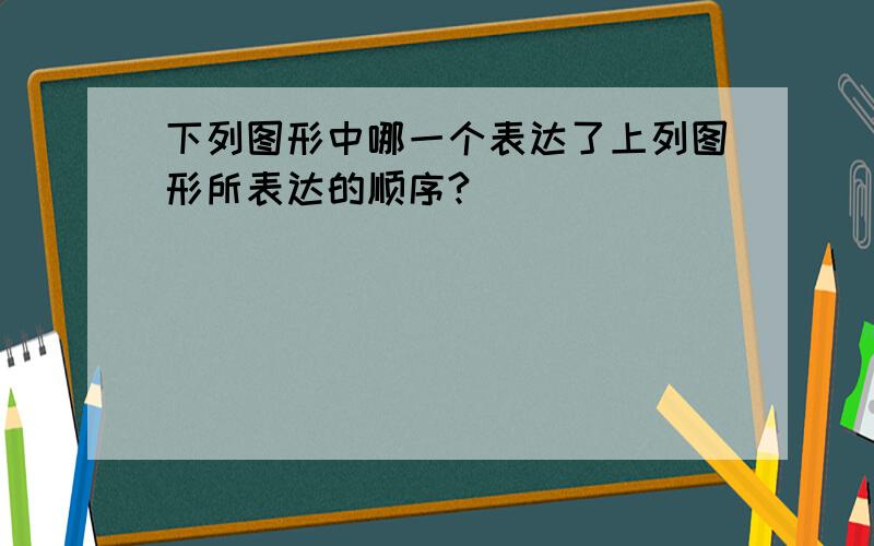 下列图形中哪一个表达了上列图形所表达的顺序?