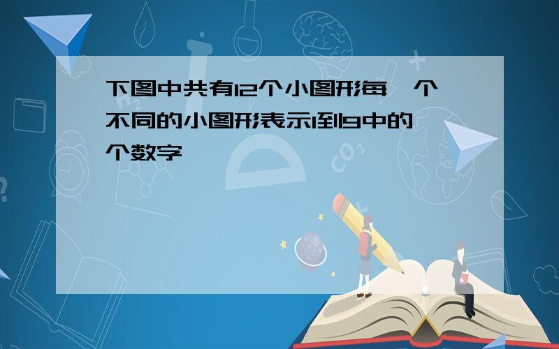 下图中共有12个小图形每一个不同的小图形表示1到9中的一个数字