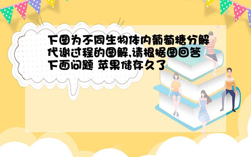 下图为不同生物体内葡萄糖分解代谢过程的图解,请根据图回答下面问题 苹果储存久了