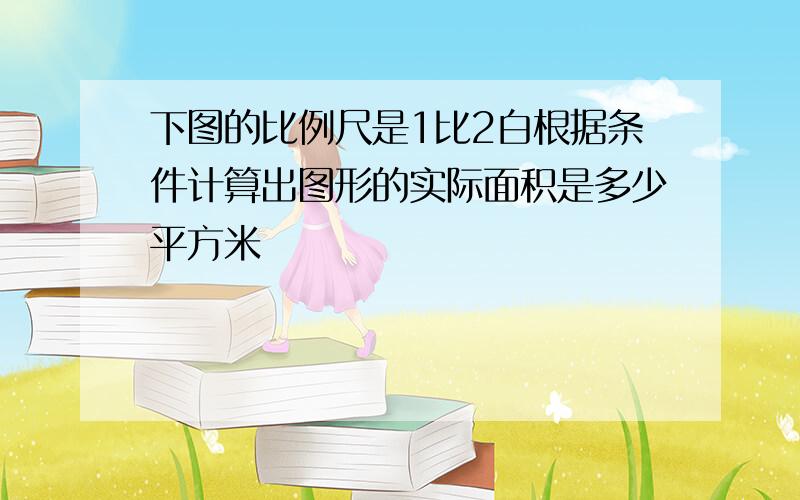 下图的比例尺是1比2白根据条件计算出图形的实际面积是多少平方米