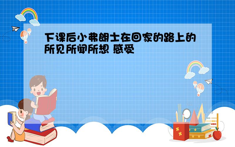 下课后小弗朗士在回家的路上的所见所闻所想 感受