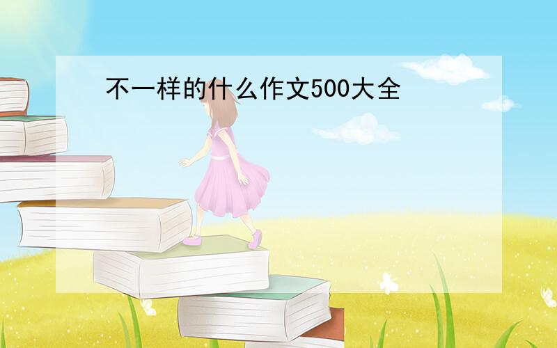 不一样的什么作文500大全