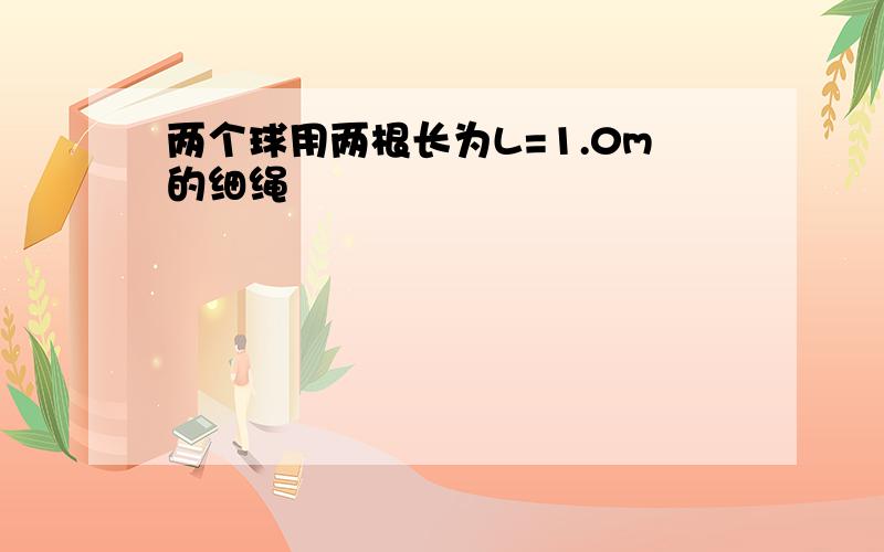 两个球用两根长为L=1.0m的细绳