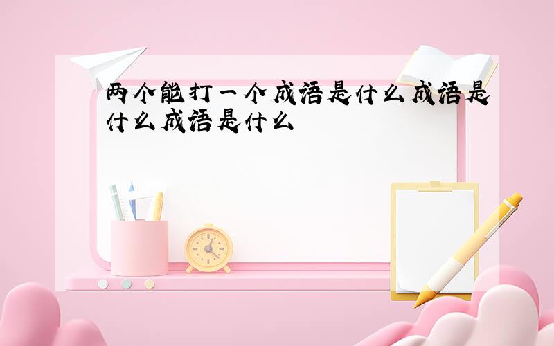 两个能打一个成语是什么成语是什么成语是什么