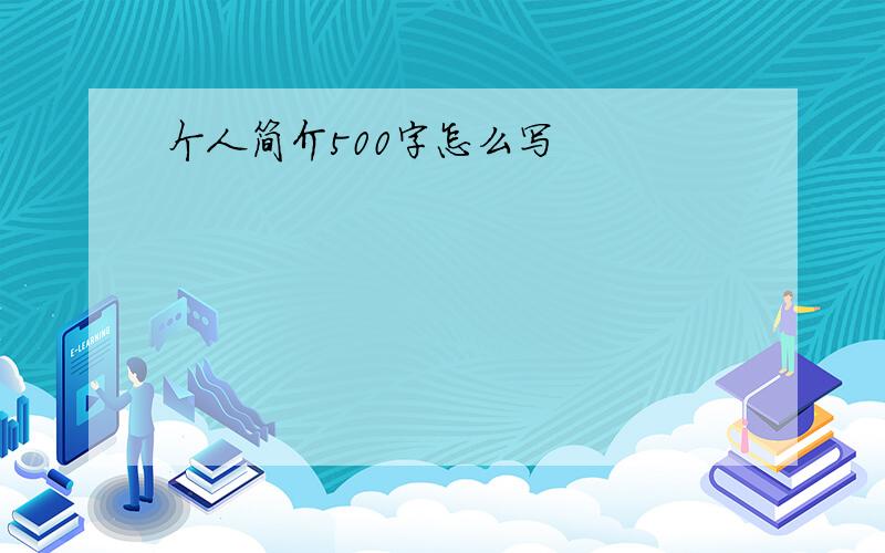 个人简介500字怎么写