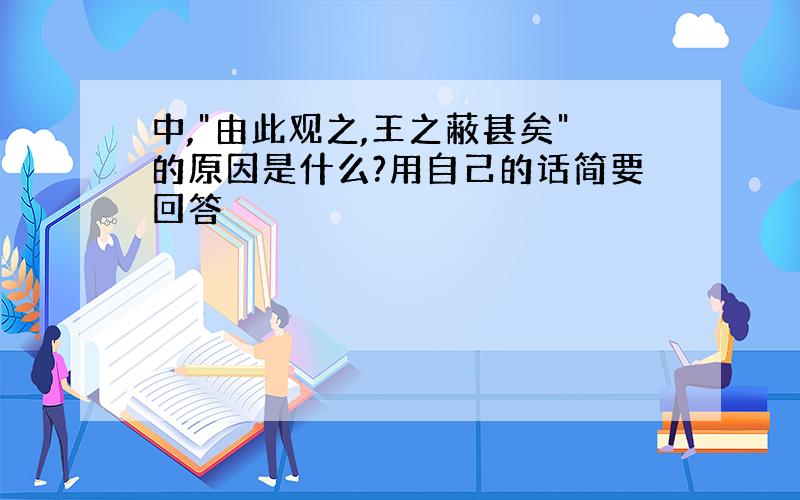 中,"由此观之,王之蔽甚矣"的原因是什么?用自己的话简要回答