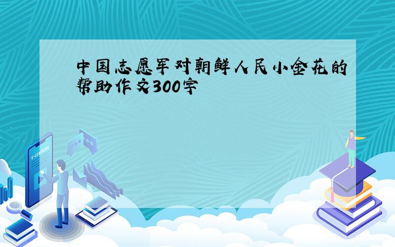 中国志愿军对朝鲜人民小金花的帮助作文300字