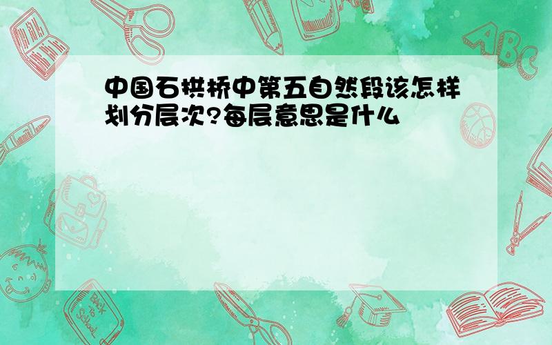 中国石拱桥中第五自然段该怎样划分层次?每层意思是什么