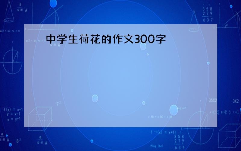 中学生荷花的作文300字