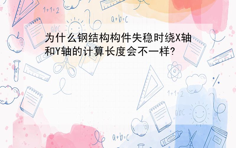 为什么钢结构构件失稳时绕X轴和Y轴的计算长度会不一样?