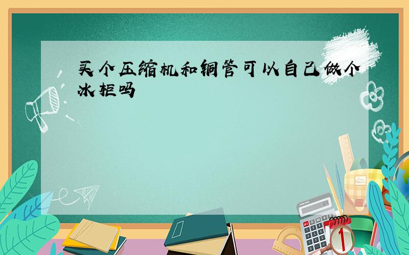 买个压缩机和铜管可以自己做个冰柜吗