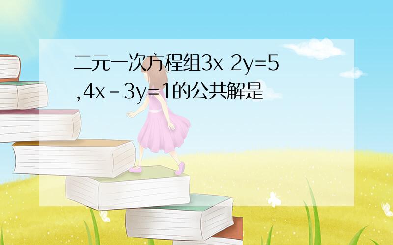 二元一次方程组3x 2y=5,4x-3y=1的公共解是