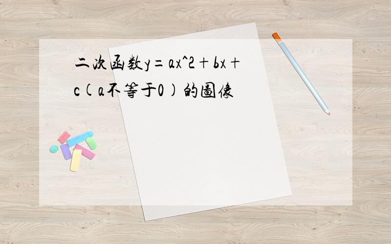 二次函数y=ax^2+bx+c(a不等于0)的图像