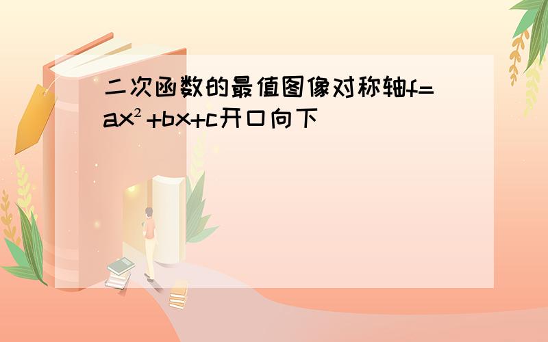 二次函数的最值图像对称轴f=ax²+bx+c开口向下