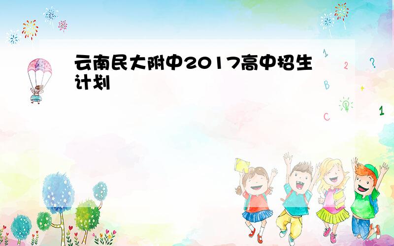 云南民大附中2017高中招生计划