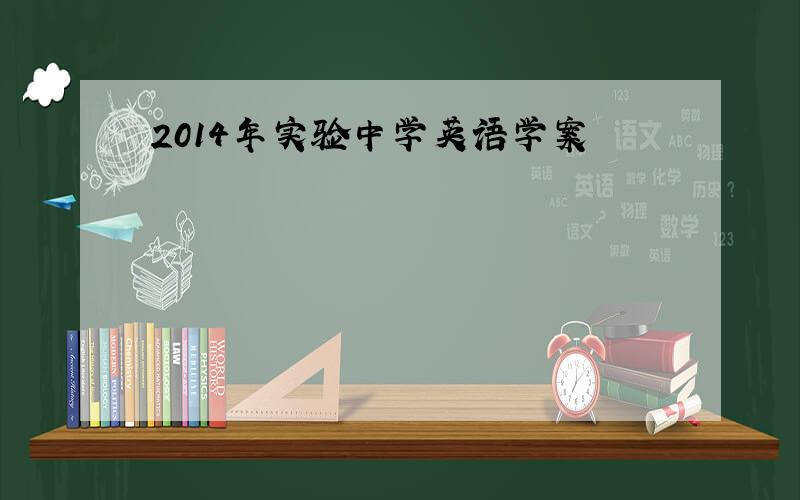 2014年实验中学英语学案