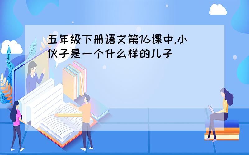 五年级下册语文第16课中,小伙子是一个什么样的儿子