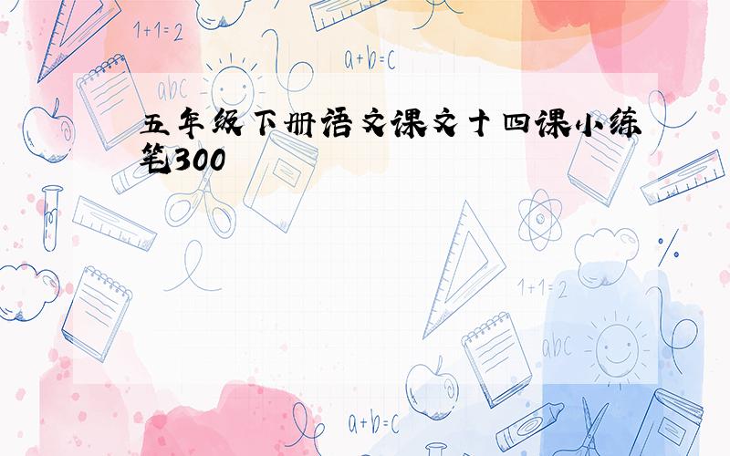 五年级下册语文课文十四课小练笔300