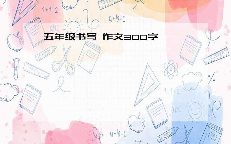 五年级书写 作文300字