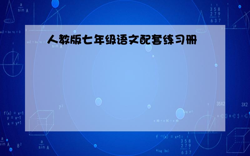 人教版七年级语文配套练习册