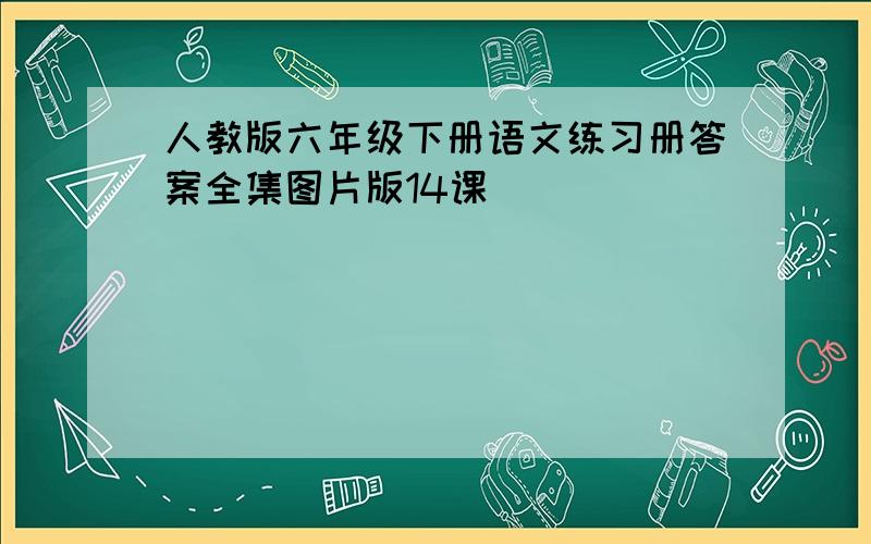 人教版六年级下册语文练习册答案全集图片版14课