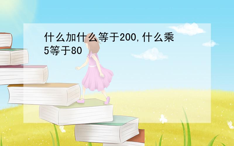 什么加什么等于200,什么乘5等于80