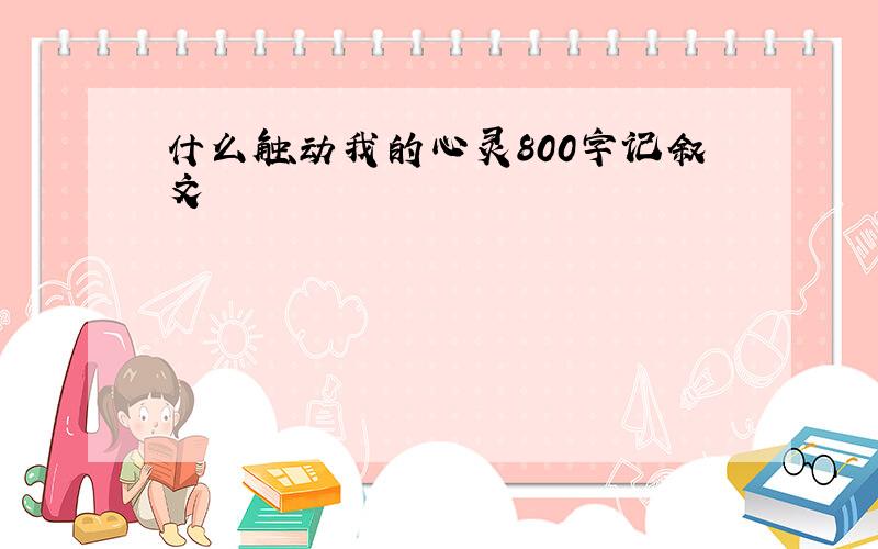 什么触动我的心灵800字记叙文