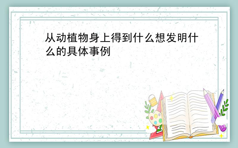 从动植物身上得到什么想发明什么的具体事例