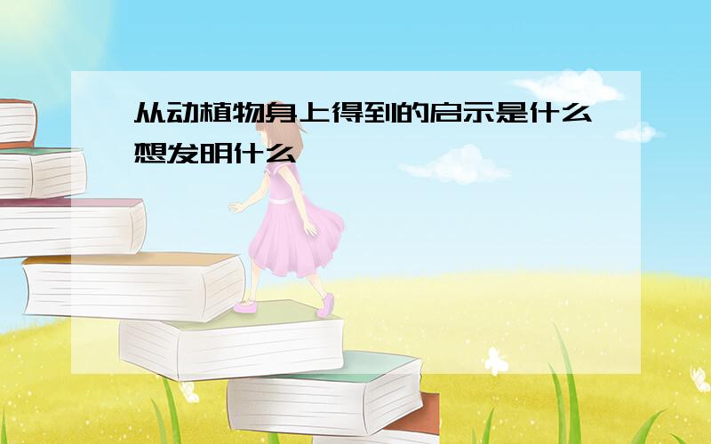 从动植物身上得到的启示是什么想发明什么