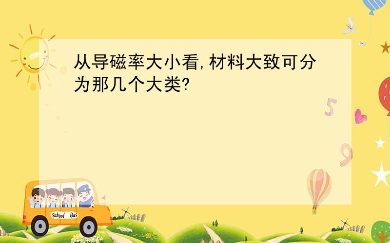 从导磁率大小看,材料大致可分为那几个大类?