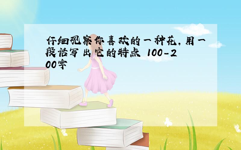 仔细观察你喜欢的一种花,用一段话写出它的特点 100-200字