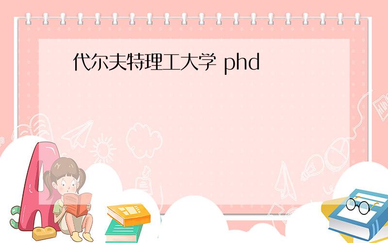 代尔夫特理工大学 phd