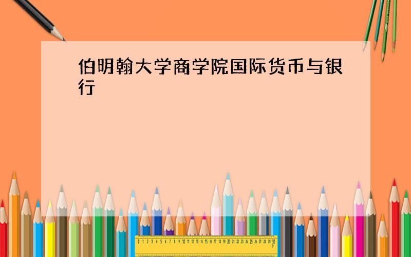 伯明翰大学商学院国际货币与银行