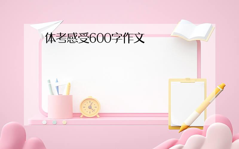 体考感受600字作文