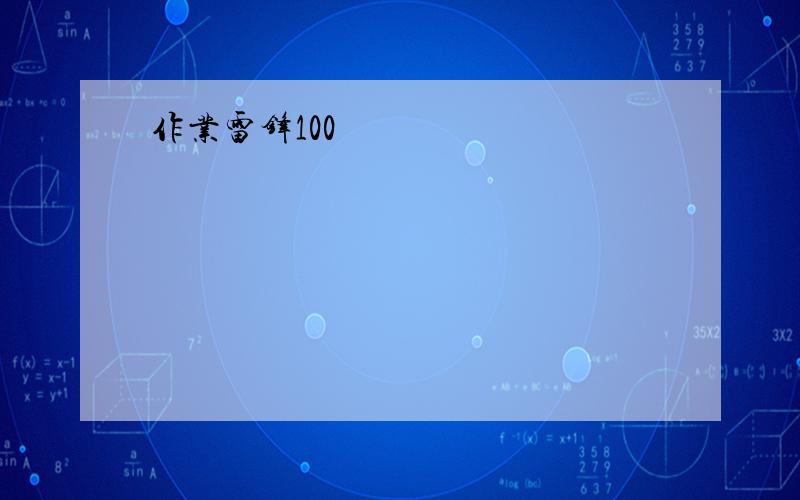 作业雷锋100